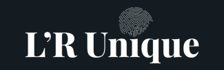 Logo L'R Unique blanc sur noir