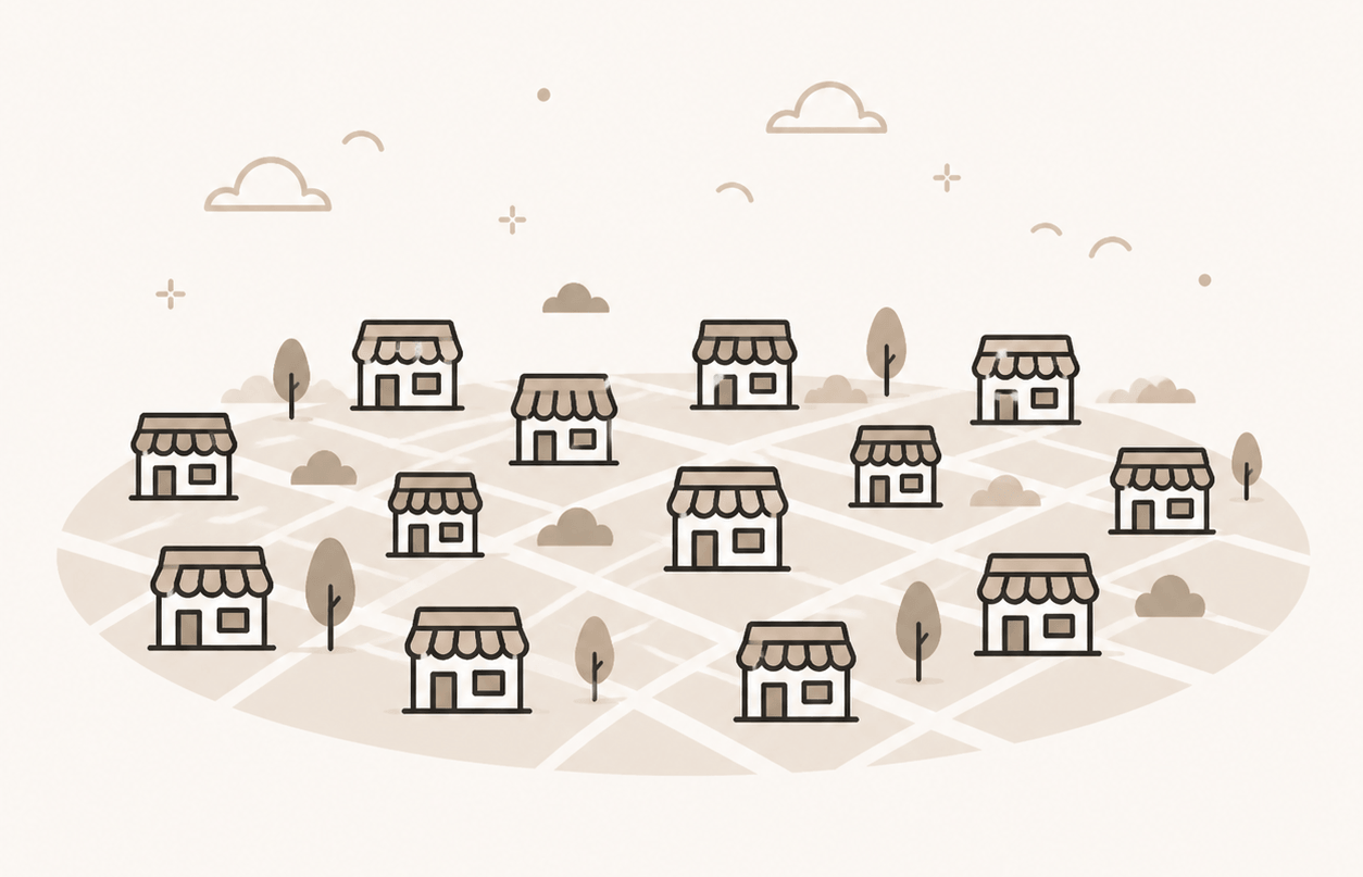 Illustration sur la difficulté à être visible localement