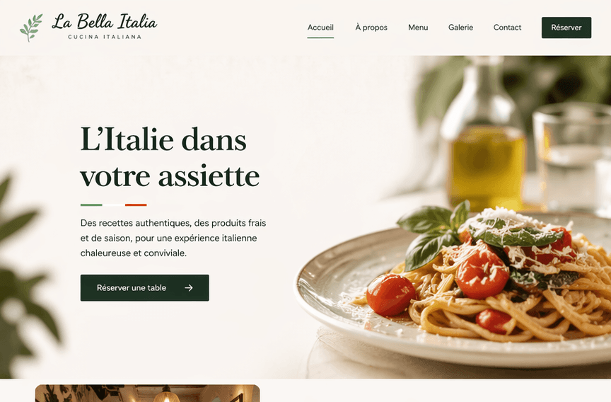 illustration d'un site internet one-page