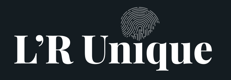 logo de L'R Unique en noir et blanc